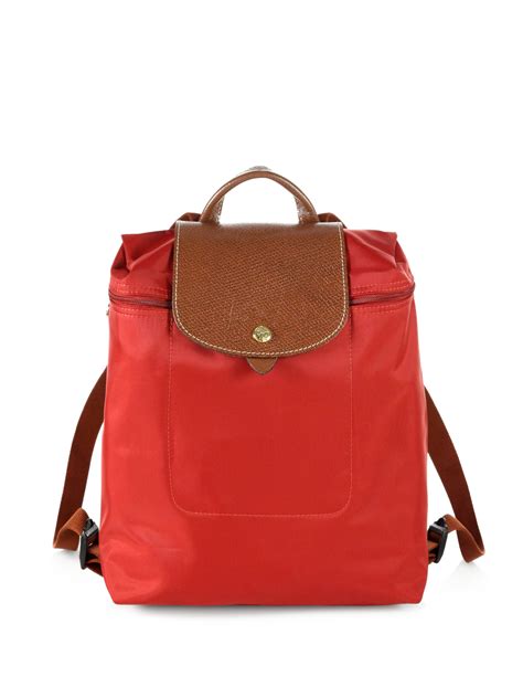 red longchamp backpack